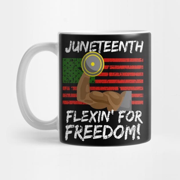 Juneteenth Pan Africa Flag Flexin For Freedom by blackartmattersshop